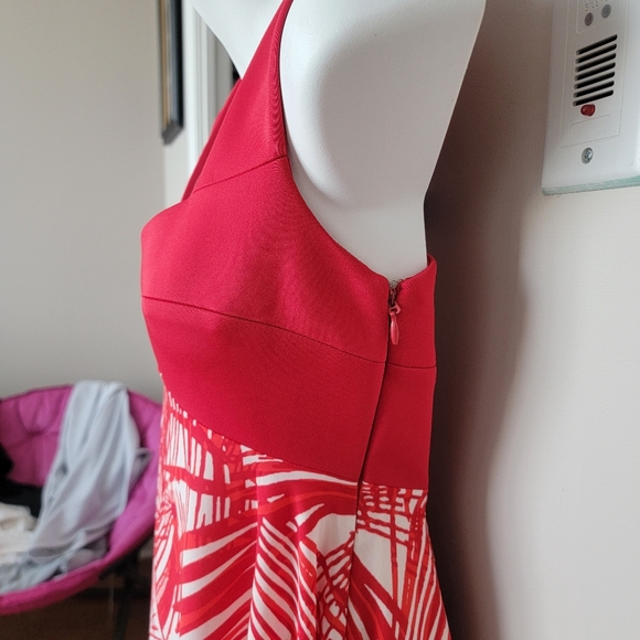 Formal Red & White Flowy Dress Size 0 RW&Co - Picture 5 of 8